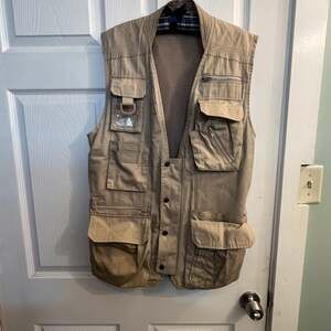 VTG Kodak by Attaccapanni Pro Photography Multi-Pocket Safari Vest MENS Size M